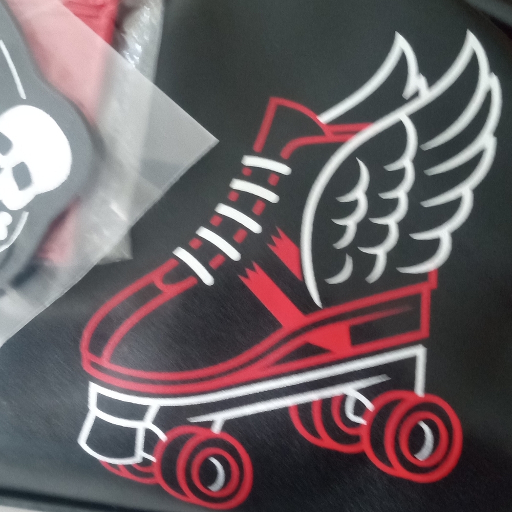 Sourpuss Retro Design Roller Derby Winged Flying Skate Handbag bag New - Picture 7 of 14